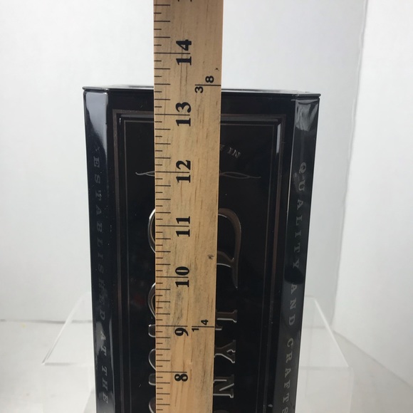 Jack Daniels Tennessee Whiskey EMPTY Tin BLACK Top Opening Gift Box No 7 - Picture 13 of 16